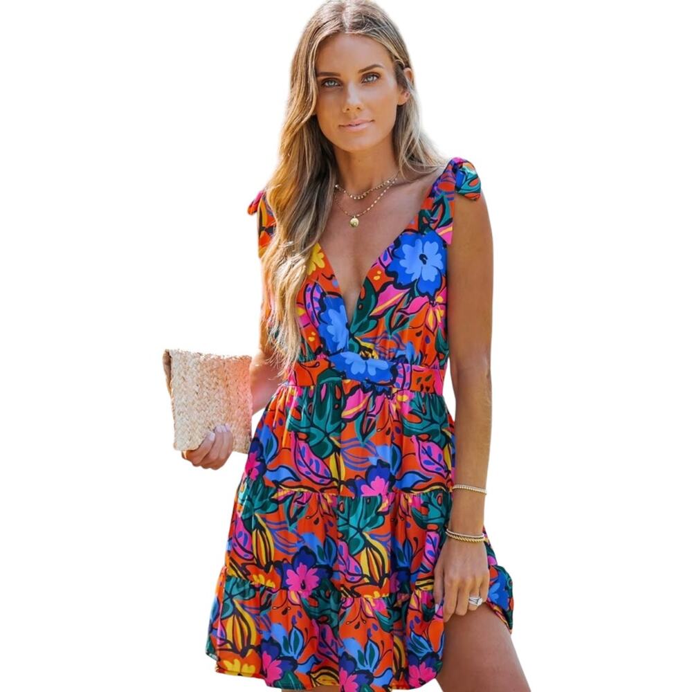 Floral V-Neck Summer Dress
